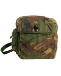 BRITISH DPM CAMO GAS MASK BAG W/ STRAP - USED