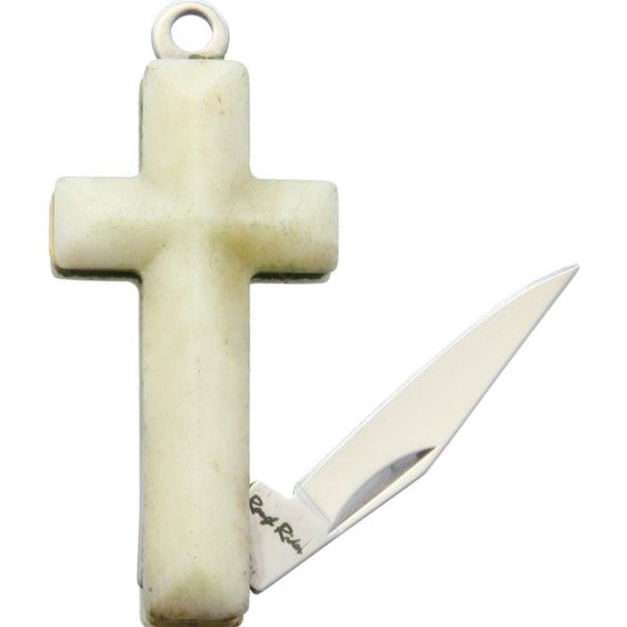CROSS KNIFE PENDANT - WHITE